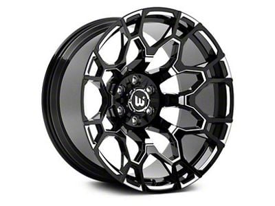 Hartes Metal Spur Gloss Black Milled Wheel; 20x10; -12mm Offset (09-18 RAM 1500)