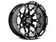 Hartes Metal Spur Gloss Black Milled Wheel; 20x10; -12mm Offset (09-18 RAM 1500)