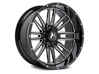 Hartes Metal Whipsaw Gloss Black Milled 5-Lug Wheel; 24x12; -44mm Offset (09-18 RAM 1500)