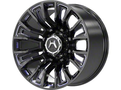 Hartes Metal Maverick Gloss Black Milled with Blue Tint 8-Lug Wheel; 20x10; -12mm Offset (10-18 RAM 2500)