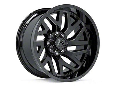 Hartes Metal Stealth Gloss Black Machined with Dark Tint 8-Lug Wheel; 20x10; -18mm Offset (10-18 RAM 2500)