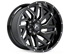 Hartes Metal Stealth Gloss Black Milled 8-Lug Wheel; 20x10; -18mm Offset (10-18 RAM 2500)