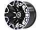 Hartes Metal Blaze Gloss Black Machined with Blue Tint 8-Lug Wheel; 20x10; -12mm Offset (10-18 RAM 3500 SRW)