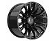 Hartes Metal Maverick Gloss Black Milled 8-Lug Wheel; 20x10; -12mm Offset (10-18 RAM 3500 SRW)
