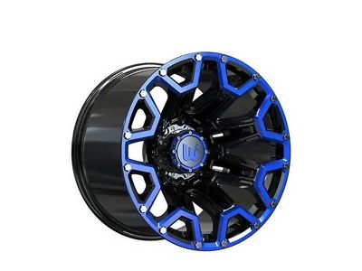 Hartes Metal Blaze Gloss Black Machined with Blue Tint 8-Lug Wheel; 20x12; -44mm Offset (11-16 F-250 Super Duty)