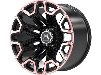 Hartes Metal Blaze Gloss Black Machined with Red Tint 8-Lug Wheel; 20x12; -44mm Offset (11-16 F-250 Super Duty)