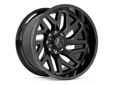 Hartes Metal Stealth Gloss Black Machined with Dark Tint 8-Lug Wheel; 20x10; -18mm Offset (11-16 F-250 Super Duty)