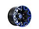 Hartes Metal Blaze Gloss Black Machined with Blue Tint 8-Lug Wheel; 20x12; -44mm Offset (11-16 F-350 Super Duty SRW)