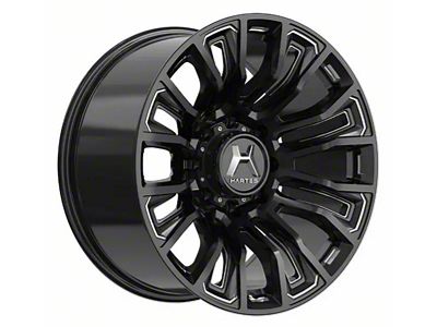 Hartes Metal Maverick Gloss Black Milled 8-Lug Wheel; 20x10; -12mm Offset (11-16 F-350 Super Duty SRW)