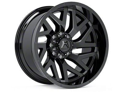 Hartes Metal Stealth Gloss Black Milled with Satin Dark Tint 8-Lug Wheel; Right Directional; 20x10; -18mm Offset (11-16 F-350 Super Duty SRW)