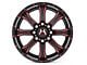 Hartes Metal Strike Gloss Black Milled with Red Tint 6-Lug Wheel; 22x10; -18mm Offset (14-18 Sierra 1500)