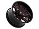 Hartes Metal Strike Gloss Black Milled with Red Tint 6-Lug Wheel; 22x10; -18mm Offset (14-18 Sierra 1500)