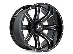 Hartes Metal Strike Gloss Black Milled 6-Lug Wheel; 22x10; -18mm Offset (14-18 Sierra 1500)