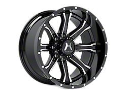 Hartes Metal Strike Gloss Black Machined 6-Lug Wheel; 20x9; 0mm Offset (15-20 F-150)