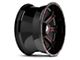 Hartes Metal Strike Gloss Black Milled with Red Tint 6-Lug Wheel; 22x12; -44mm Offset (15-20 Yukon)