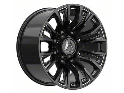 Hartes Metal Maverick Gloss Black Milled 8-Lug Wheel; 20x10; -12mm Offset (17-22 F-250 Super Duty)