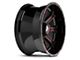 Hartes Metal Strike Gloss Black Milled with Red Tint 6-Lug Wheel; 22x12; -44mm Offset (19-23 Ranger)