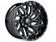 Hartes Metal Stealth Gloss Black Milled 8-Lug Wheel; Left Directional; 20x10; -18mm Offset (23-24 F-250 Super Duty)