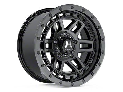 Hartes Metal Beast Matte Black with Gloss Black Bolts 6-Lug Wheel; 17x8.5; 20mm Offset (24-25 Ranger)