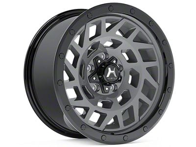 Hartes Metal Monster Anthracite with Black Simulated Beadlock 6-Lug Wheel; 17x8.5; 15mm Offset (24-25 Ranger)