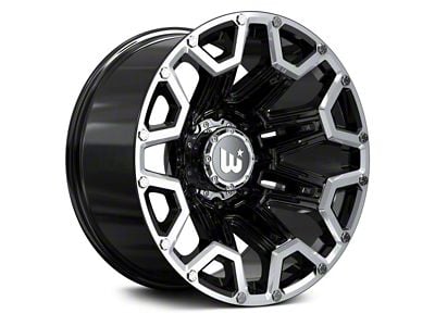 Hartes Metal Blaze Gloss Black Machined 5-Lug Wheel; 20x12; -44mm Offset (94-01 RAM 1500)