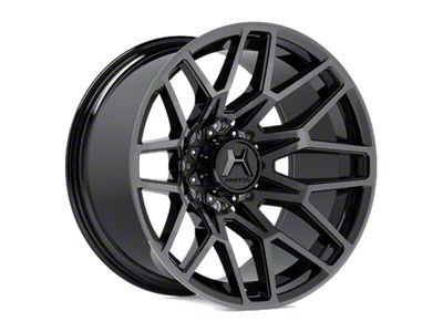 Hartes Metal Crossbow Gloss Black Machined with Satin Dark Tint 5-Lug Wheel; 22x12; -44mm Offset (94-01 RAM 1500)