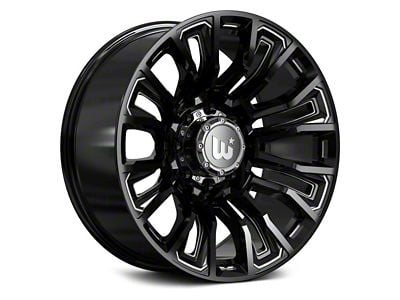 Hartes Metal Maverick Gloss Black Milled 5-Lug Wheel; 20x10; -12mm Offset (94-01 RAM 1500)