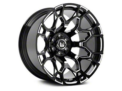 Hartes Metal Spur Gloss Black Milled Wheel; 20x10; -12mm Offset (94-01 RAM 1500)