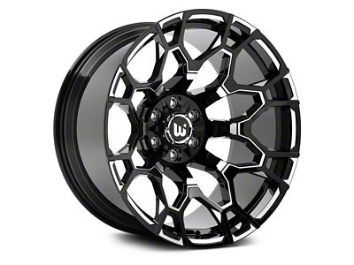 Hartes Metal Spur Gloss Black Milled Wheel; 22x12; -44mm Offset (94-01 RAM 1500)