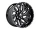 Hartes Metal Stealth Gloss Black Milled 5-Lug Wheel; 22x12; -44mm Offset (94-01 RAM 1500)