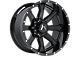 Hartes Metal Strike Gloss Black Milled 5-Lug Wheel; 20x10; -18mm Offset (94-01 RAM 1500)