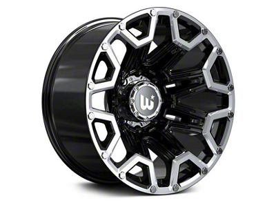 Hartes Metal Blaze Gloss Black Machined 8-Lug Wheel; 20x12; -44mm Offset (94-02 RAM 2500)