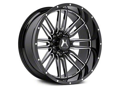 Hartes Metal Whipsaw Gloss Black Milled 8-Lug Wheel; 24x12; -44mm Offset (94-02 RAM 2500)