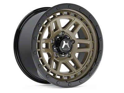 Hartes Metal Beast Matte Bronze with Black Simulated Beadlock 6-Lug Wheel; 17x8.5; 15mm Offset (23-25 Canyon)