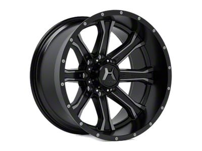 Hartes Metal Strike Gloss Black Machined with Dark Tint 6-Lug Wheel; 20x9; 15mm Offset (23-25 Canyon)