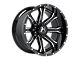 Hartes Metal Strike Gloss Black Machined 6-Lug Wheel; 20x9; 15mm Offset (23-25 Canyon)