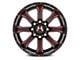 Hartes Metal Strike Gloss Black Milled with Red Tint 6-Lug Wheel; 22x12; -44mm Offset (23-24 Colorado)