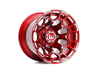 Hartes Metal Spur Candy Red with Milled Edge 5-Lug Wheel; 22x12; -44mm Offset (87-90 Dakota)