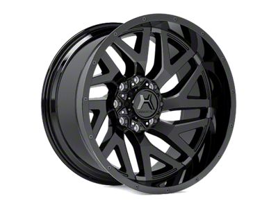 Hartes Metal Stealth Gloss Black Milled with Satin Dark Tint 5-Lug Wheel; 20x10; -18mm Offset (05-11 Dakota)