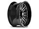 Hartes Metal Whipsaw Gloss Black Milled 5-Lug Wheel; 20x10; -18mm Offset (05-11 Dakota)