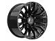 Hartes Metal Maverick Gloss Black Milled 8-Lug Wheel; 20x10; -12mm Offset (23-24 F-250 Super Duty)