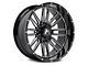 Hartes Metal Whipsaw Gloss Black Milled 5-Lug Wheel; 22x12; -44mm Offset (02-08 RAM 1500, Excluding Mega Cab)