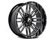 Hartes Metal Whipsaw Gloss Black Milled 5-Lug Wheel; 24x12; -44mm Offset (02-08 RAM 1500, Excluding Mega Cab)