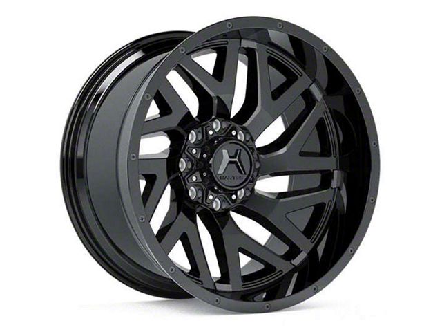 Hartes Metal Stealth Gloss Black Machined with Dark Tint 8-Lug Wheel; 20x10; -18mm Offset (03-09 RAM 3500 SRW)