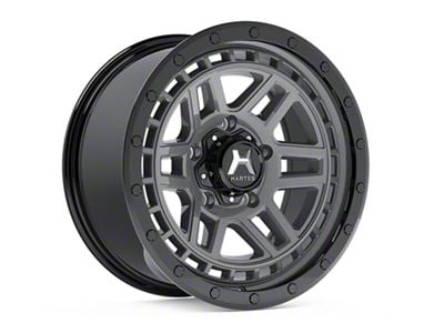 Hartes Metal Beast Anthracite with Black Simulated Beadlock 6-Lug Wheel; 18x9; 15mm Offset (19-23 Ranger)