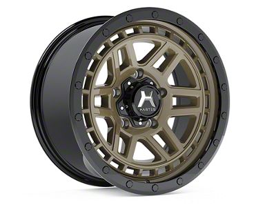 Hartes Metal Beast Matte Bronze with Black Simulated Beadlock 6-Lug Wheel; 17x8.5; 15mm Offset (19-23 Ranger)