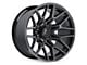 Hartes Metal Crossbow Gloss Black Machined with Satin Dark Tint 8-Lug Wheel; 20x10; -18mm Offset (07-10 Sierra 2500 HD)