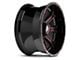 Hartes Metal Strike Gloss Black Milled with Red Tint 6-Lug Wheel; 22x12; -44mm Offset (19-24 Silverado 1500)