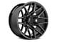 Hartes Metal Crossbow Gloss Black Machined with Satin Dark Tint 8-Lug Wheel; 22x12; -44mm Offset (07-10 Silverado 2500 HD)