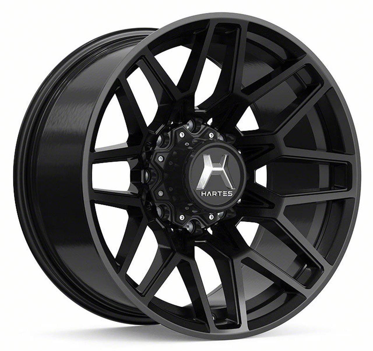 Hartes Metal Silverado 2500 Crossbow Satin Black 8-Lug Wheel; 22x12 ...